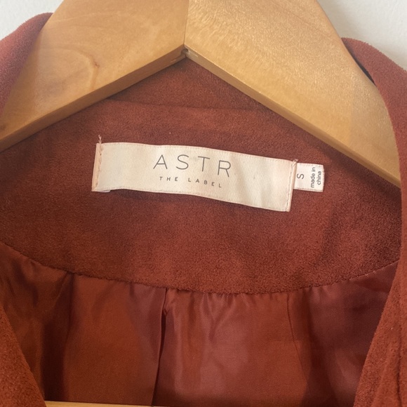 EUC ASTR Burnt Orange Faux Suede Cropped Jacket - Picture 2 of 5